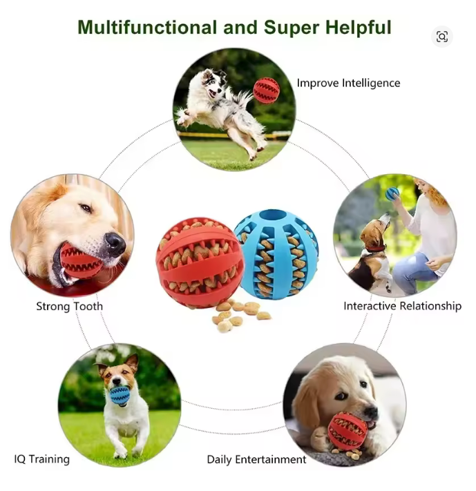 🐾 Interaktiver Hundespielzeugball – Intelligenz, Spaß & Zahnpflege in Einem - Paw Toy