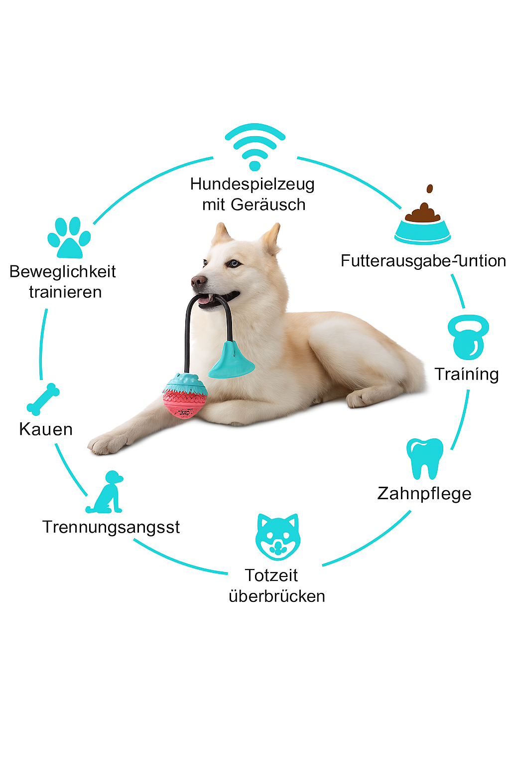 Großer Saugnapf-Spielball - Paw Toy