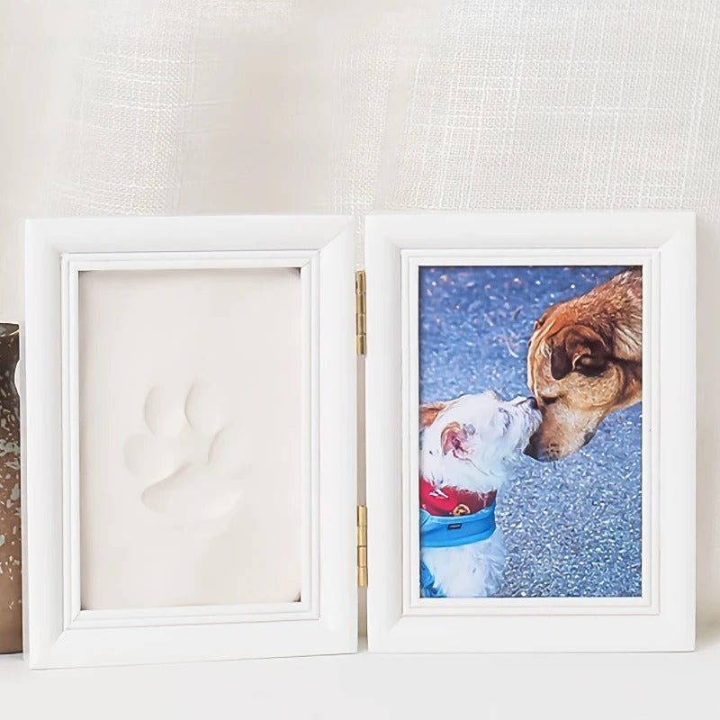 Fotorahmen mit Pfotenabdruck-Set